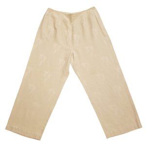 Tiki Classics 100% Silk Pants Yellow Women's 8 Summer Breathable Classic Modest